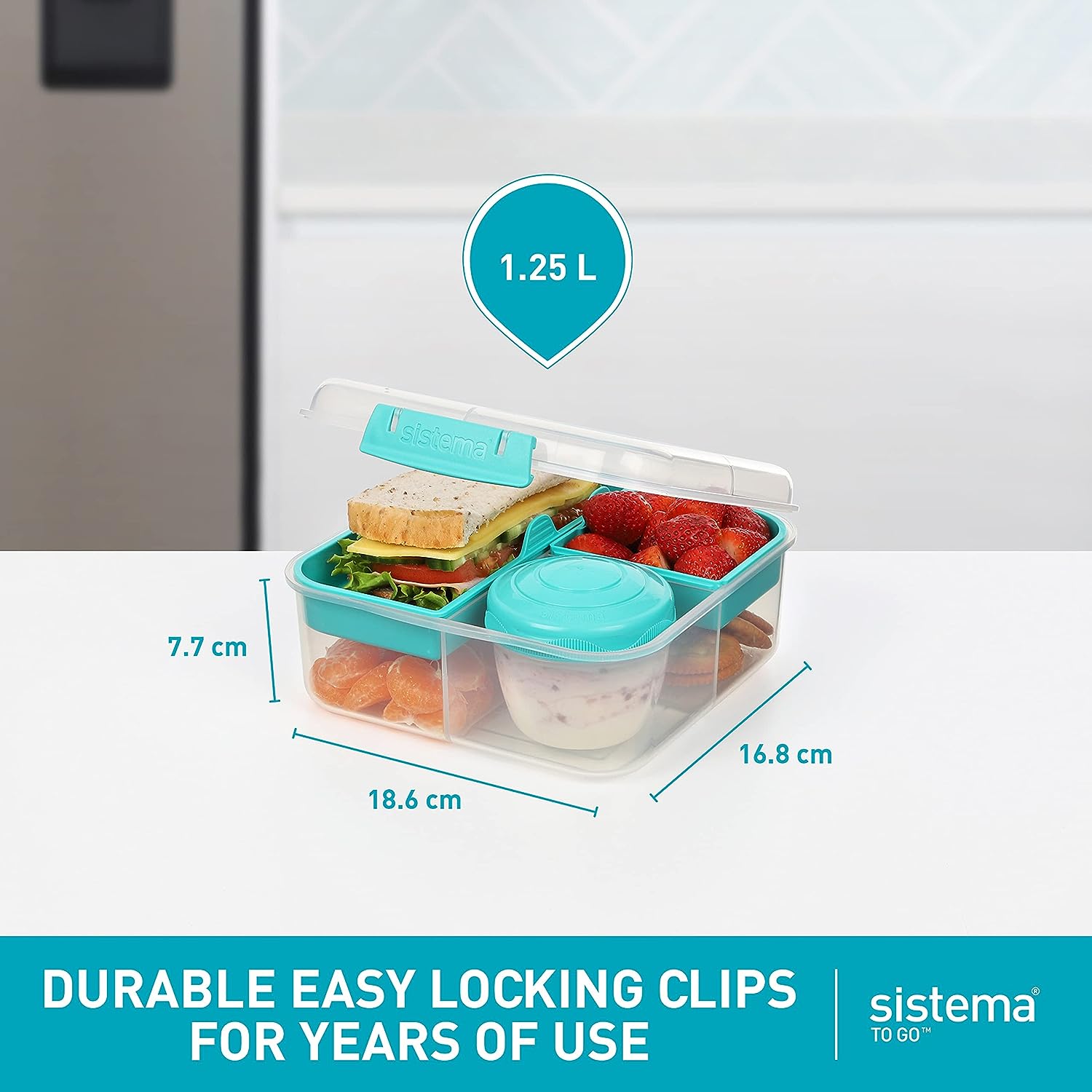 1.25L Bento Cube To Go™ With Yoghurt Pot