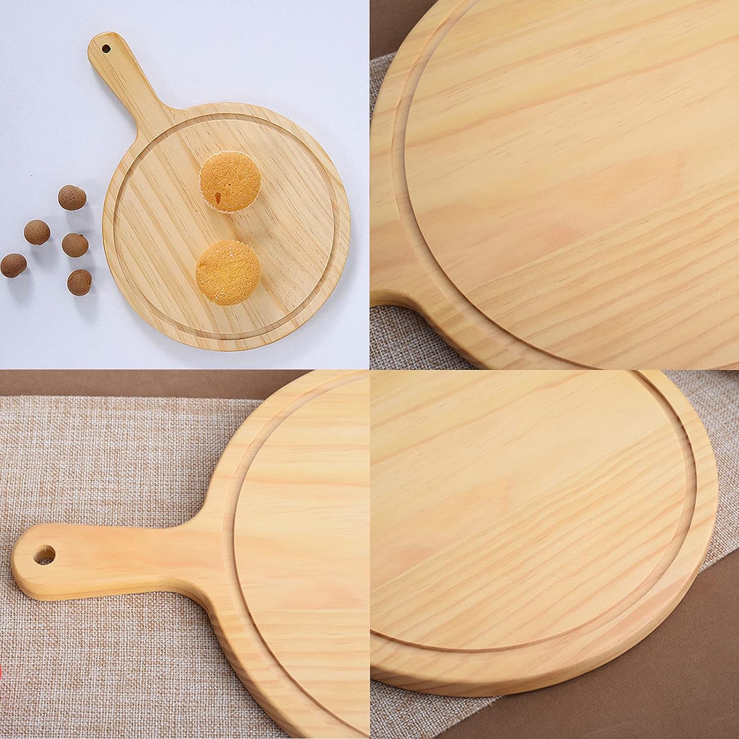 Wooden Pizza Plate with Handle