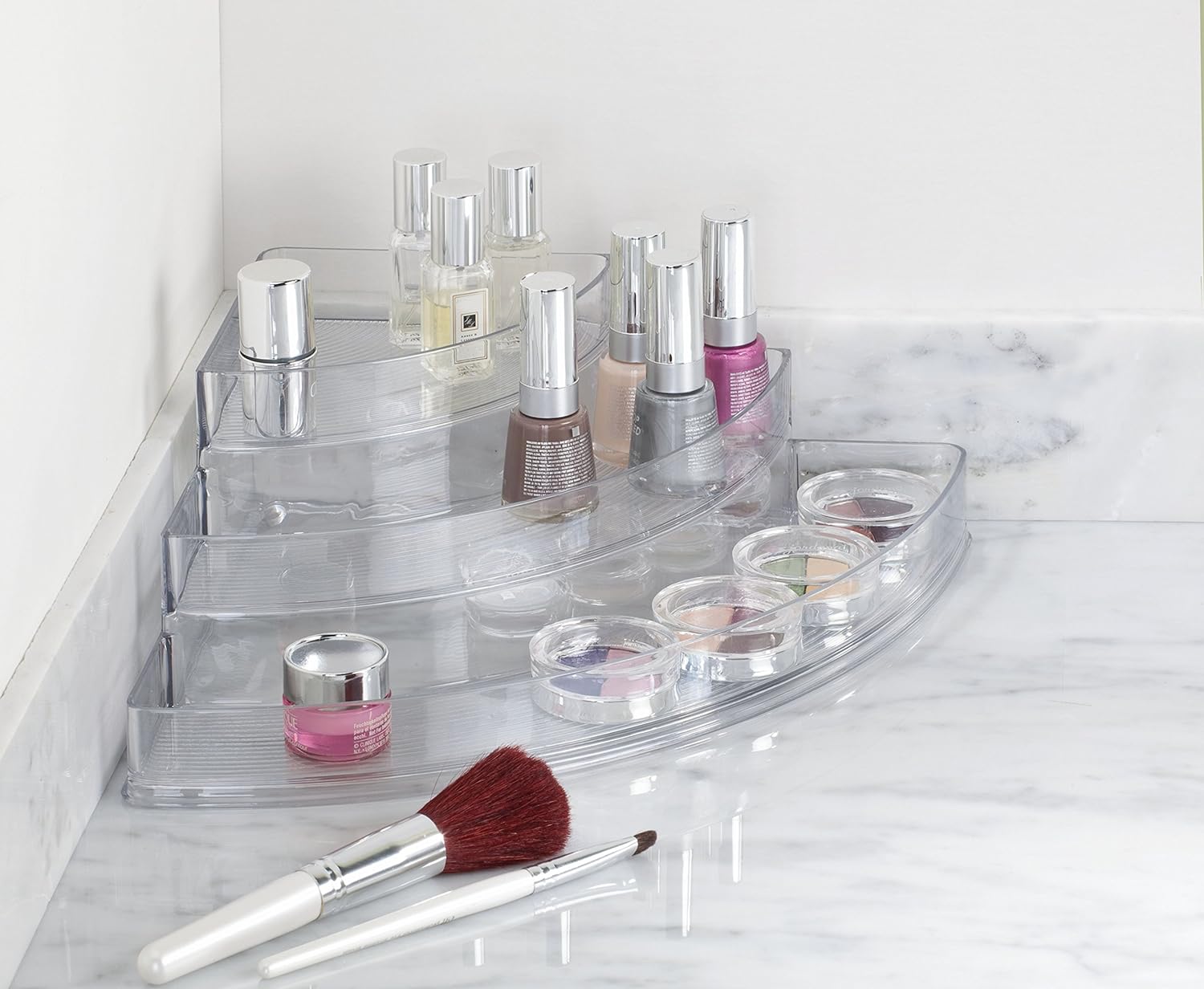 Acrylic 3-Tier Corner Shelf Organiser