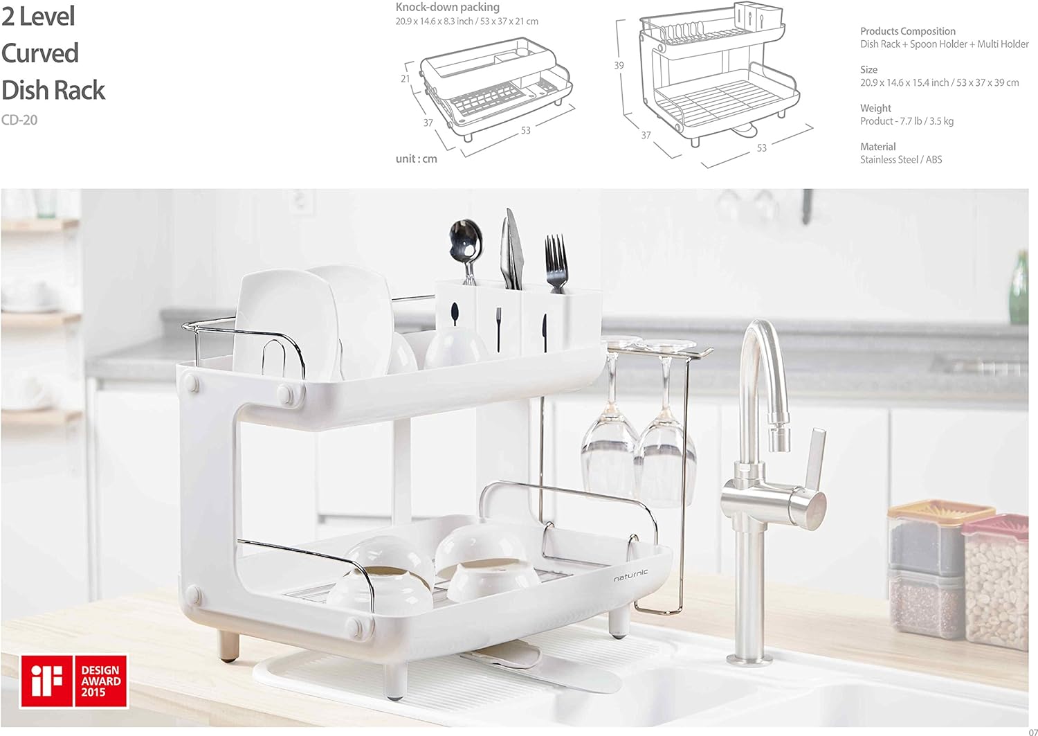 Naturnic 2 Level Dish Rack