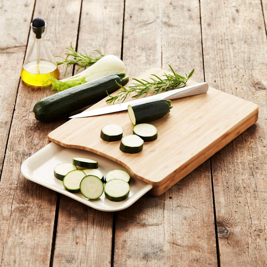 Point-Virgule Bamboo Chopping Board with Tray