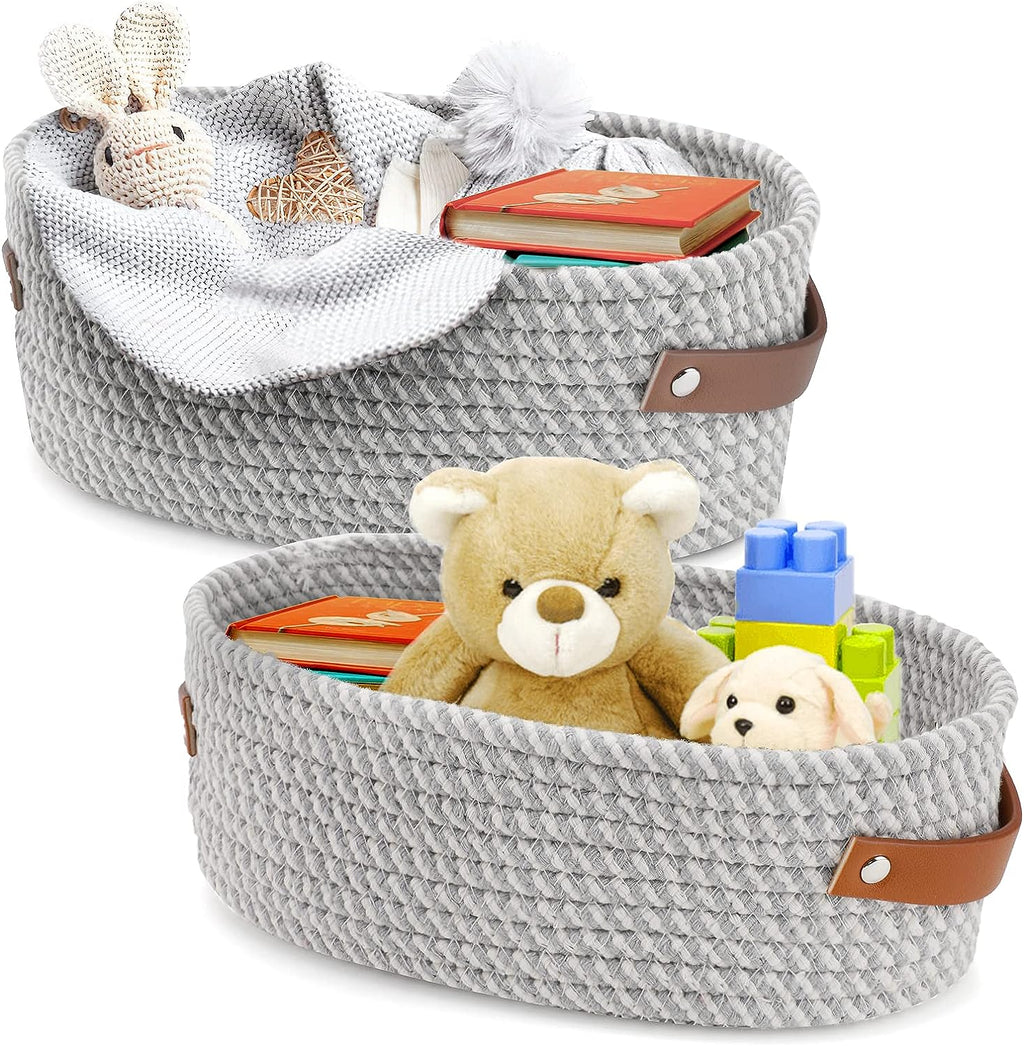 Set Of 2 Rope Storage Basket