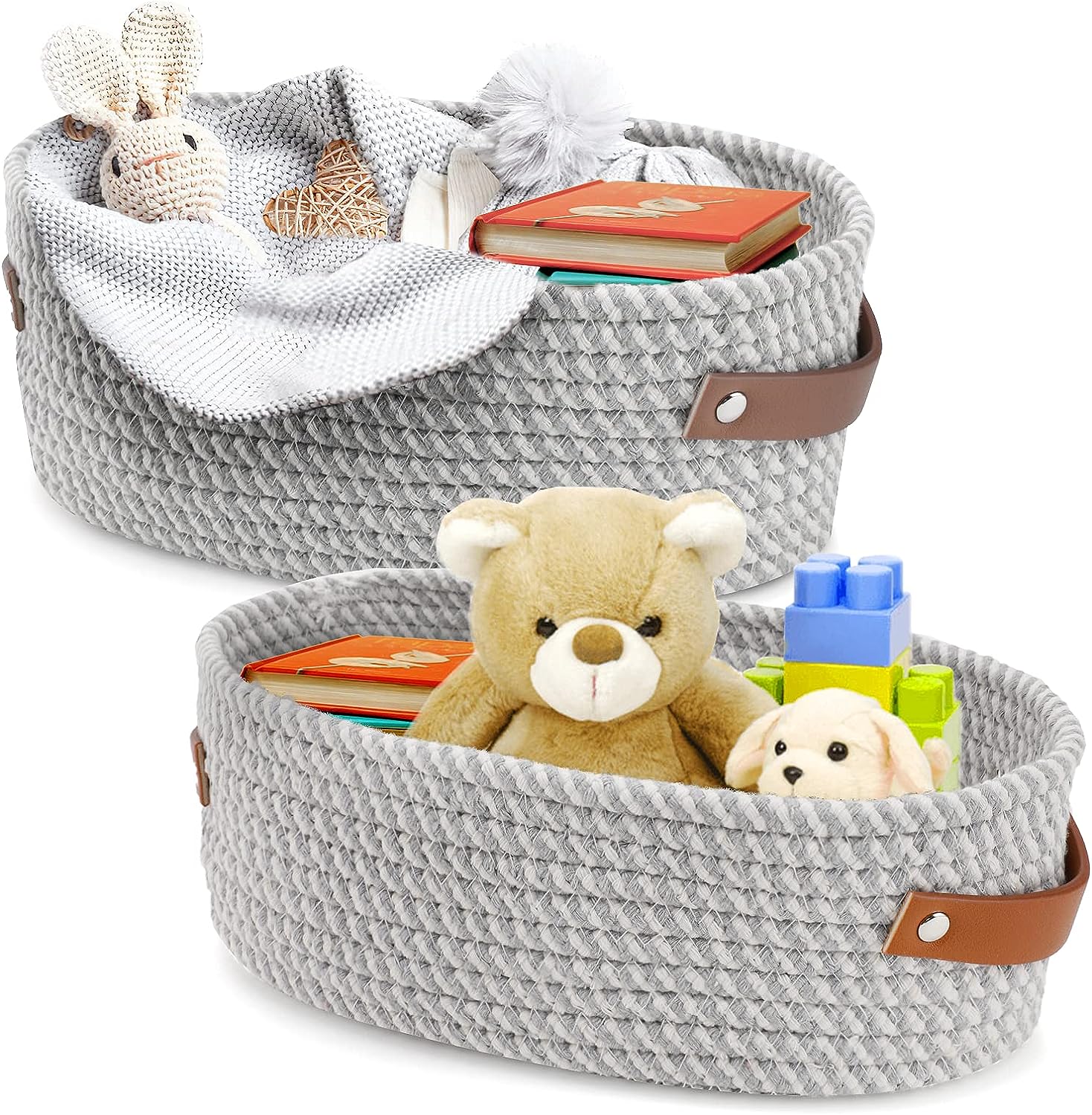 Set Of 2 Rope Storage Basket