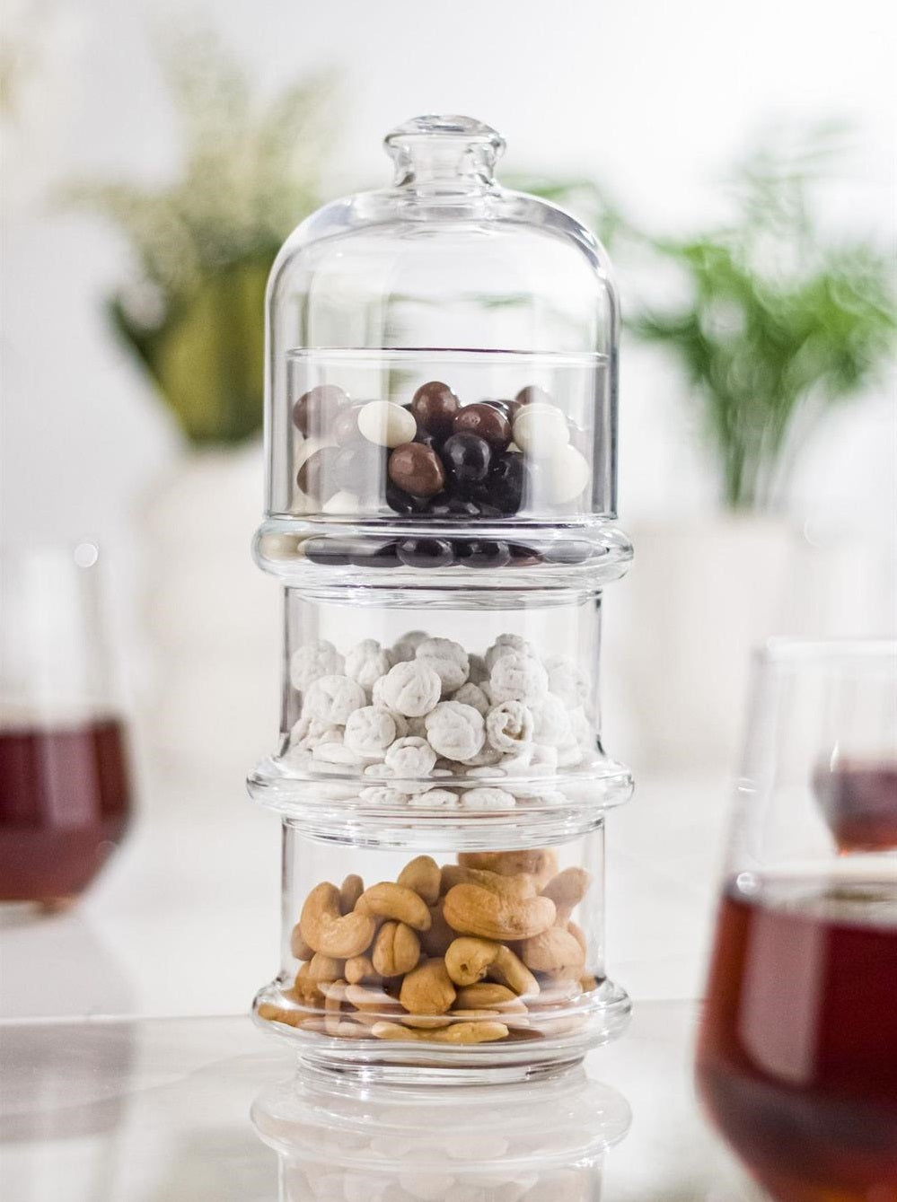 3-Tier Glass Stackable Jar