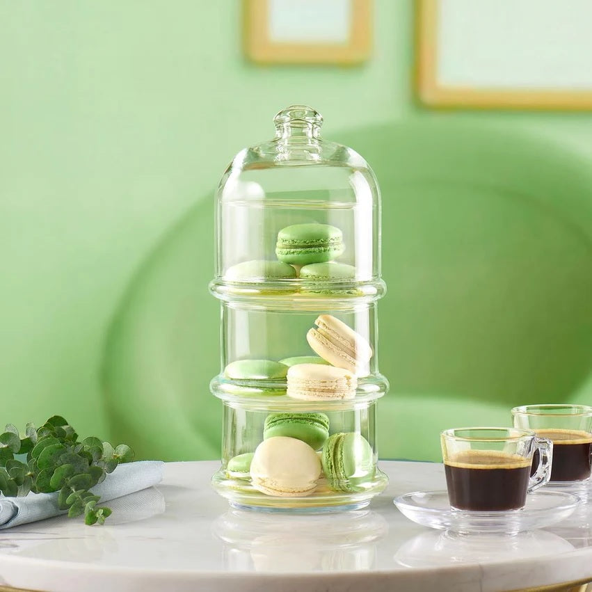 3-Tier Glass Stackable Jar