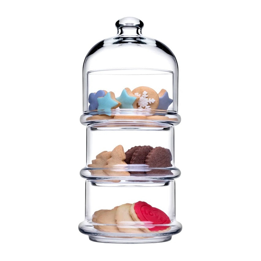 3-Tier Glass Stackable Jar