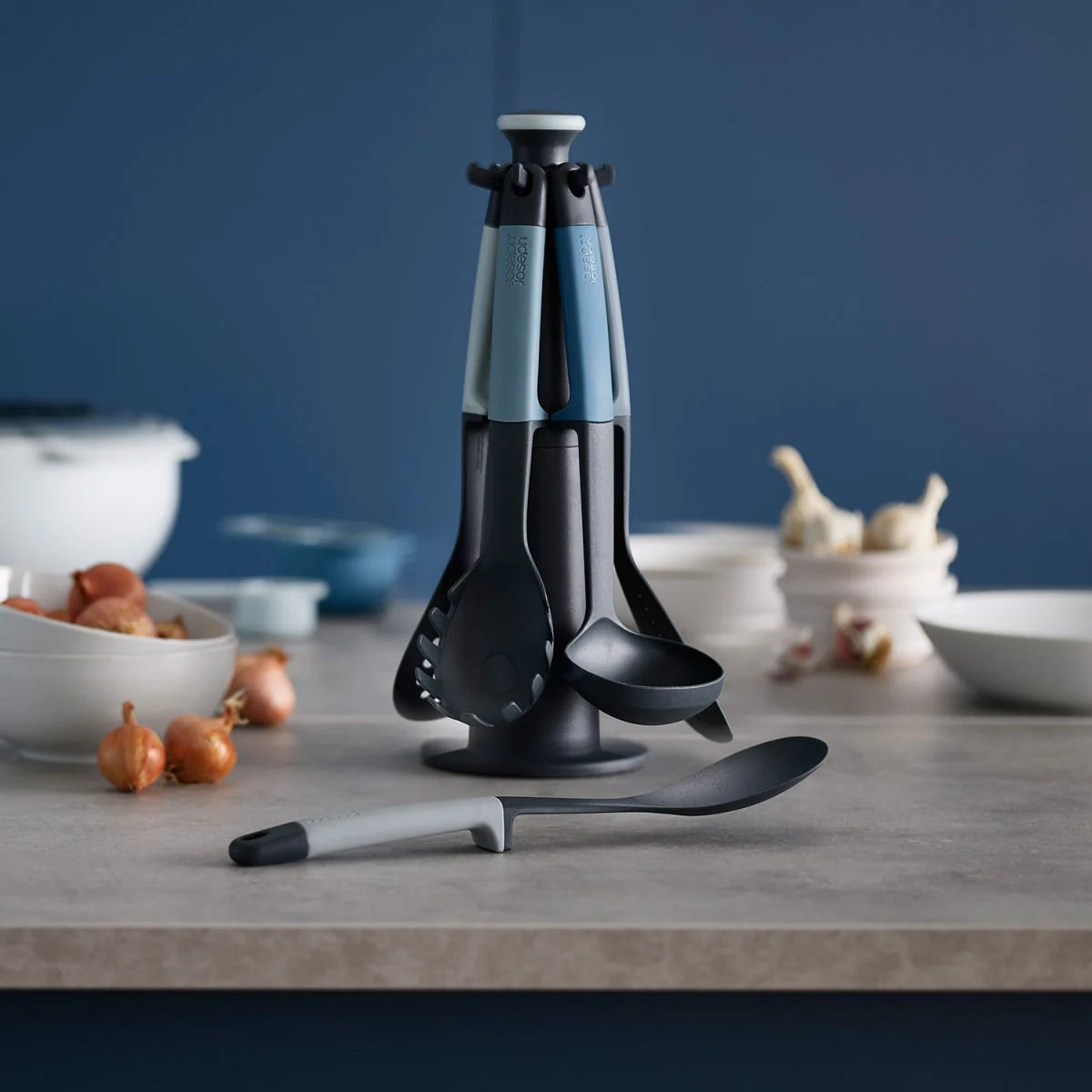 Elevate Nest Utensils Compact Stacking Kitchen Tool Set Sky By Joseph Joseph