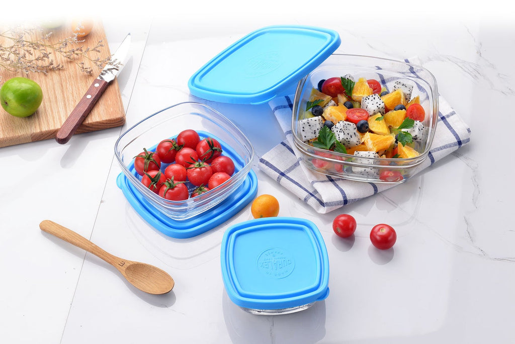 Set of 5 pcs Duralex Glass Freshbox Square