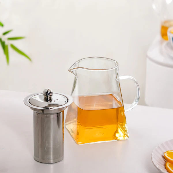 Transparent Square Glass Teapot