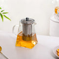 Transparent Square Glass Teapot