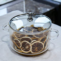 Teddy Bear Figured Glass Pot with Lid