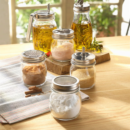 6 Bormioli Rocco Jars