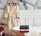 Hooded Bathrobe - Jardin Tropical Vanilla