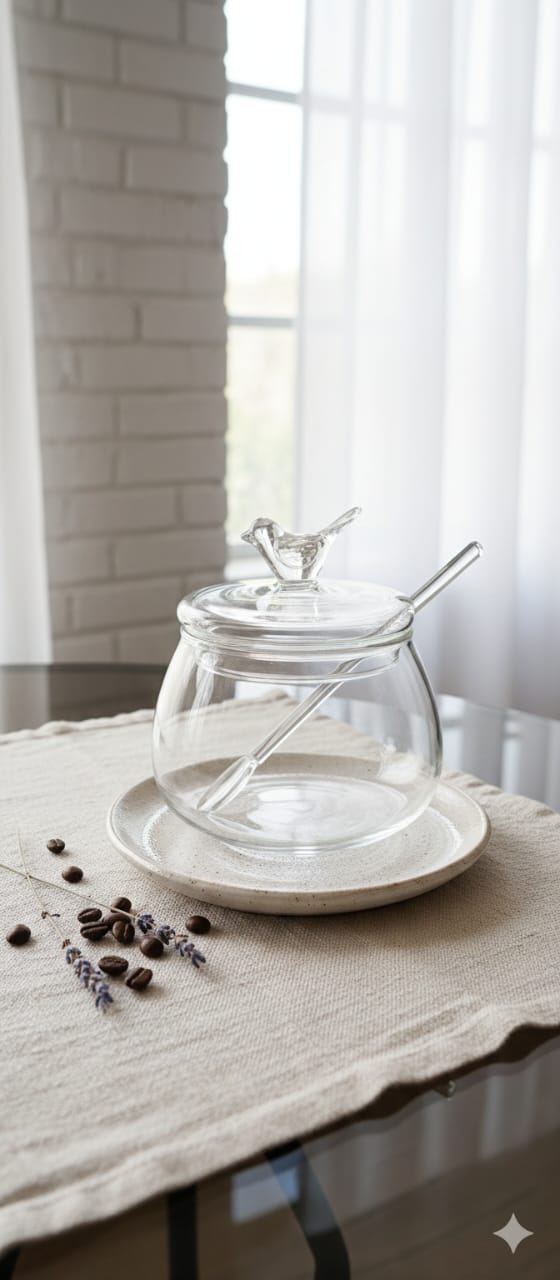 Sugar Pot with Spoon