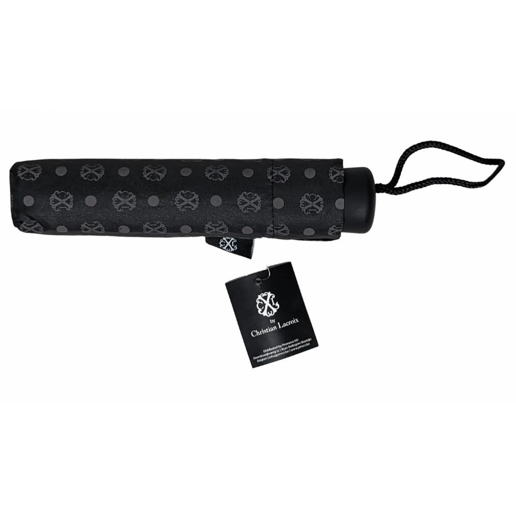 Christian Lacroix Black Mini Folding Umbrella