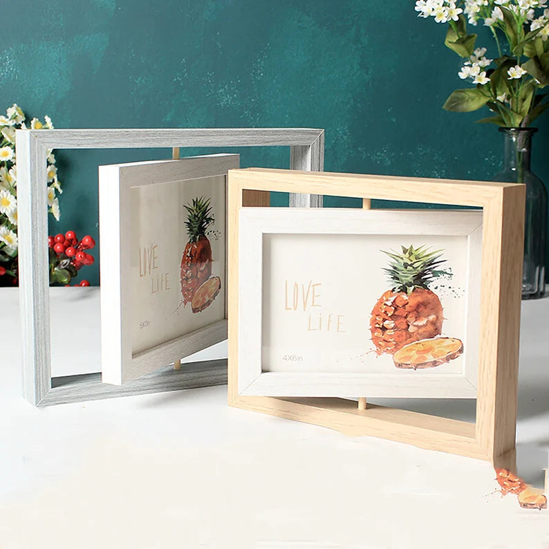 Double-Sided Rotating Design Photo Frame