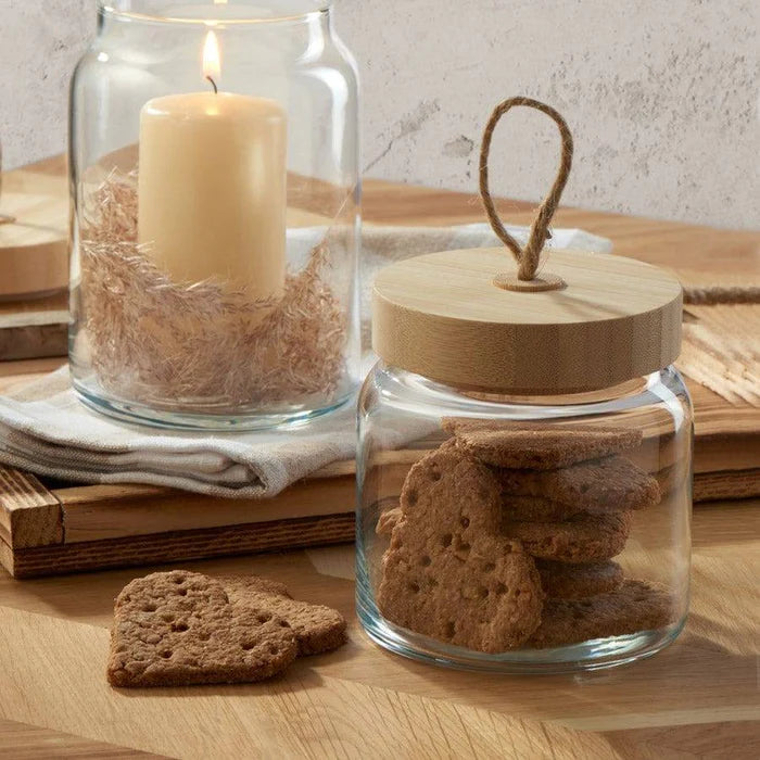 Woody Storage Jar with Lid