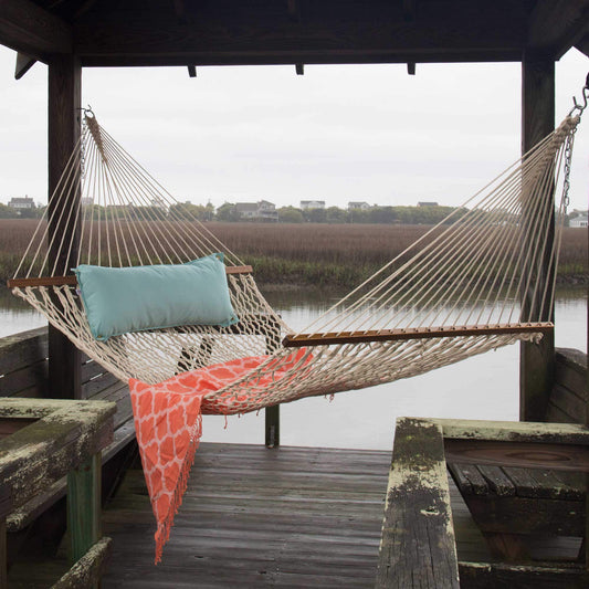 Double Traditional Hand Woven Cotton Rope Hammock