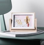 Wood Photo Frame with Mirror